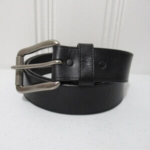 Justin Boots Bent Rail Black Leather Men's Belt